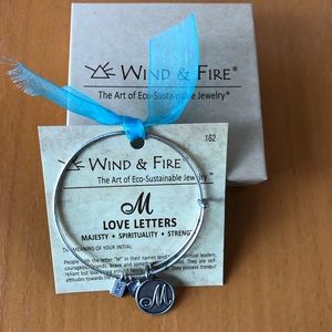 Wind & Fire letter M bangle bracelet
